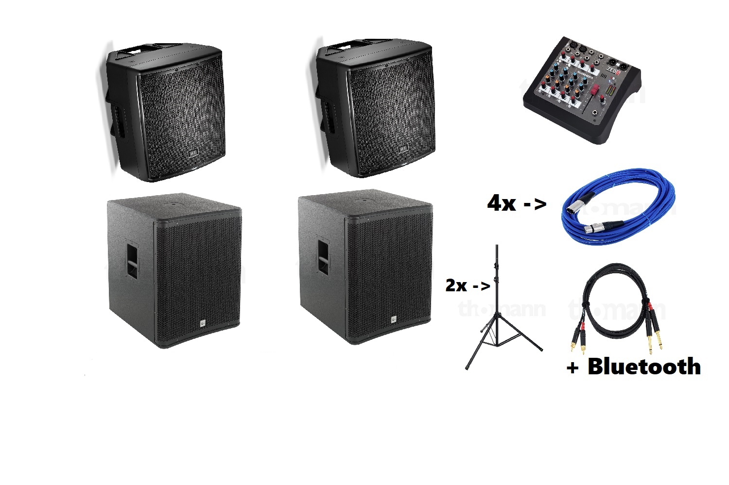 JBL EON 615 Lautsprecher + 2 Subwoofer Bundle – Ansicht 1